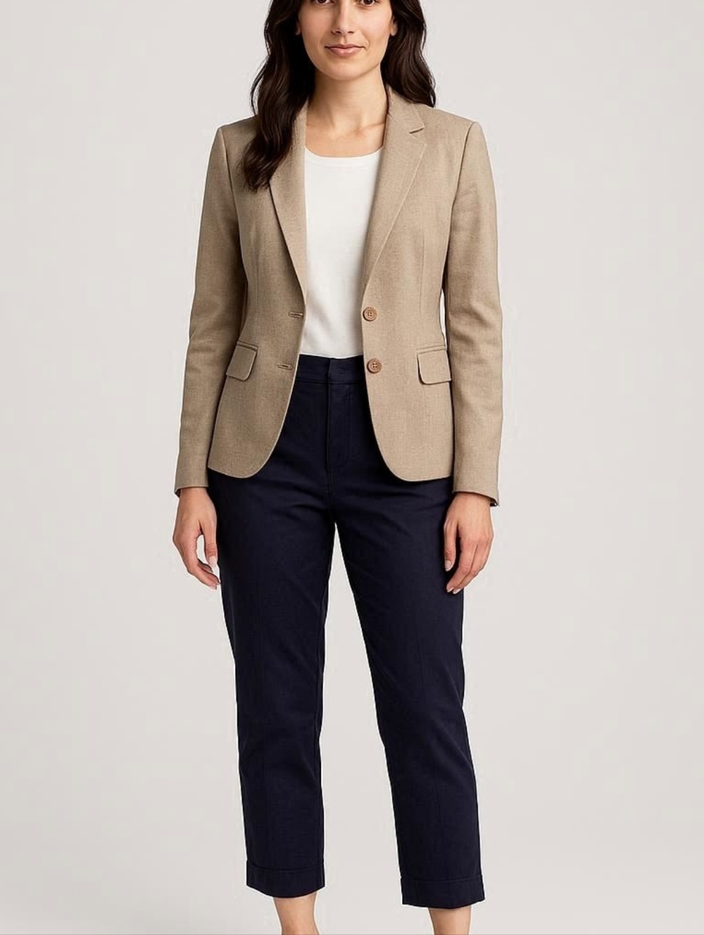 Zara Navy Chino Trousers Sz XL